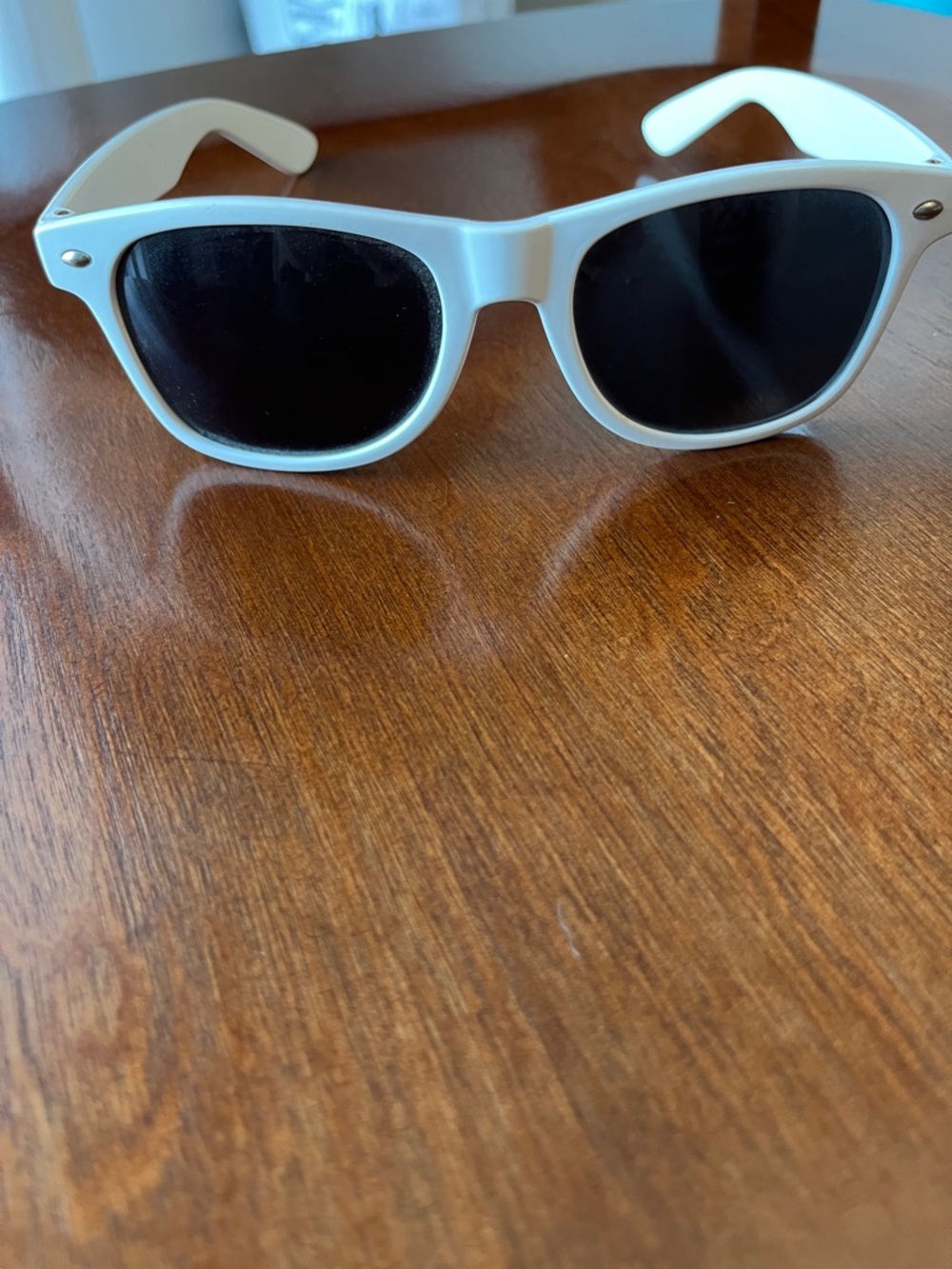 Kids White Sunglasses with Black Lenses - Classic Playful Style